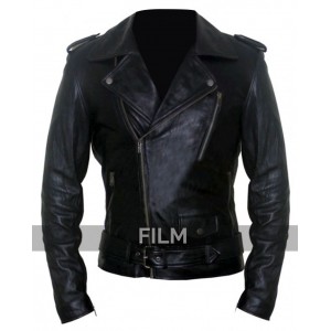Ryan Gosling Black Biker Leather Jacket